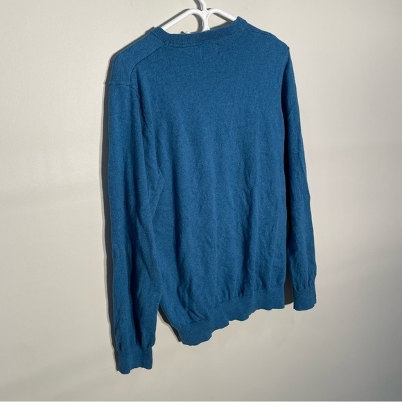 Men's Cotton/Cashmere Sweater, V-Neck men medium regular - Picture 4 of 8